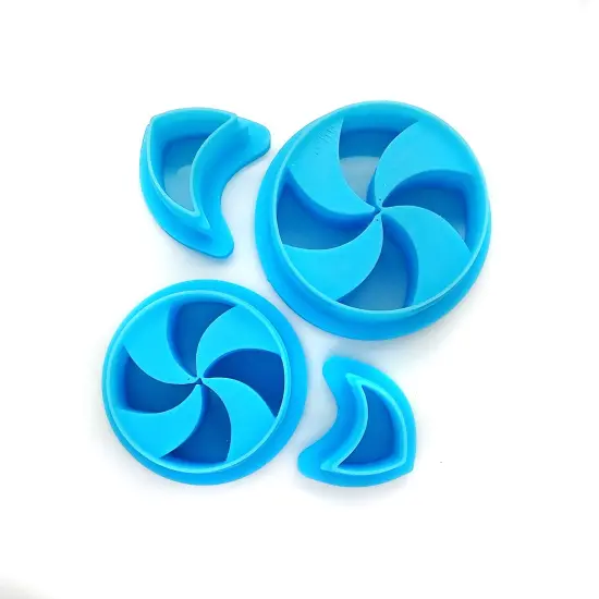 Peppermint Swirl Candy Clay Cutters, 4 pc, Christmas Shapes, Adorabilities {2}