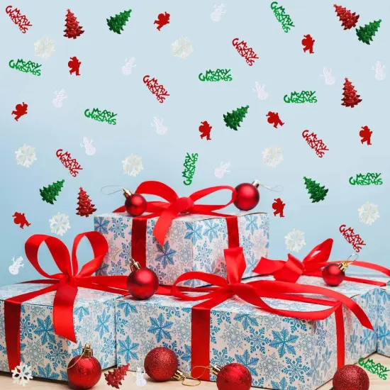 Christmas Confetti Tree Snowflake Snowman {5}