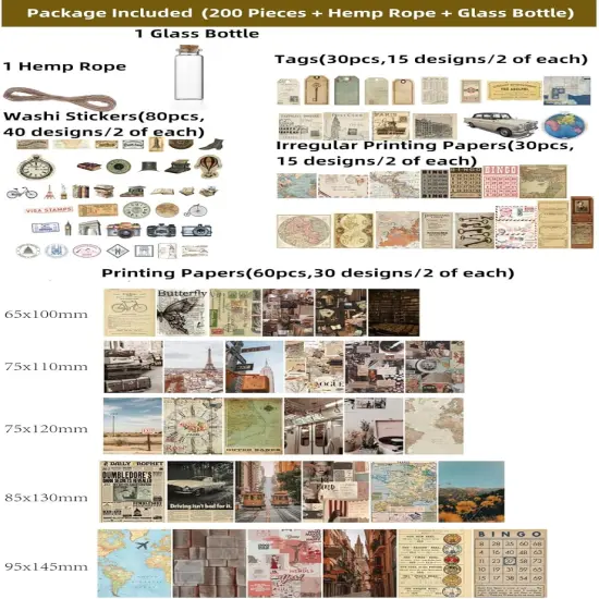 Vintage Journaling Scrapbooking Supplies Scrapbook Sticker Paper (Olden Days) {2}