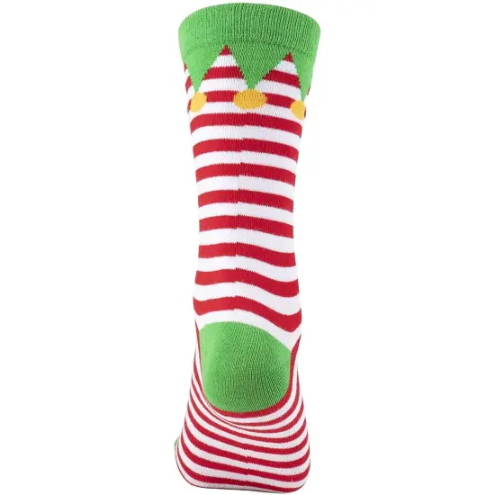 2 Pairs Christmas Socks for Men and Women, Fun Gift Set, Xmas Holiday Party Novelty Gifts, Unisex, One Size (Cute Elf) Multicolor {5}