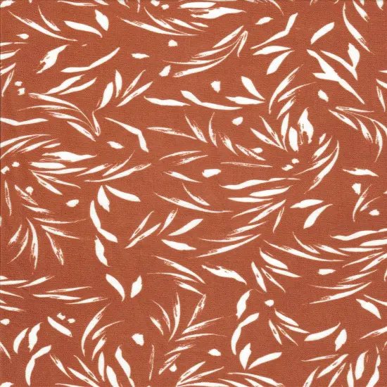 1 Yard CEY Leaf Print Sublimation Fabric Lightweight Polyester 58/59 Inches Wide RUST LT {1}