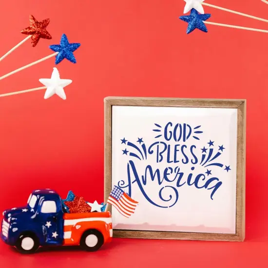 40 Pcs Reusable 4th of July Stencils {5}