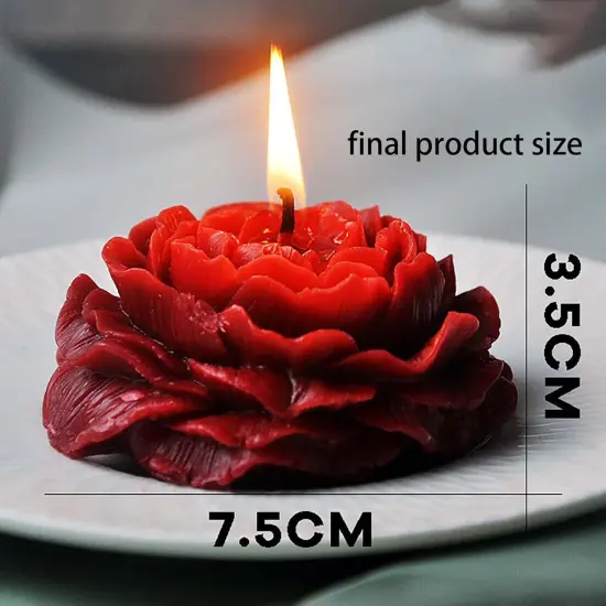 2 Pack Peony Candle Rose Tulip Silicone Wave Spiral Candle Mold {5}