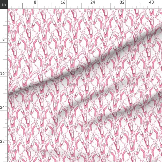 Various Fabrics by the Yard or Fat Quarter Pink Ballet Shoes Dance Girls Custom Printed Fabric by Spoonflower {1}
