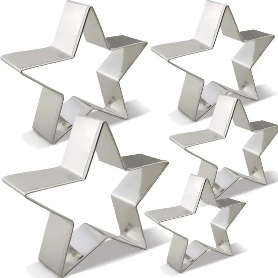 5 pcs Stainless Steel Five-pointed Star Molds {3}