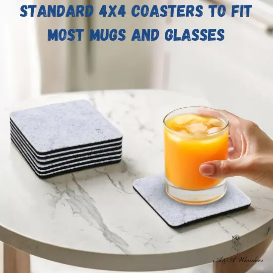 18 pcs Premium Felt Coasters for Drink {3}