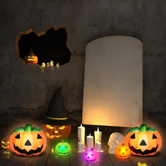 Halloween Crafts Pumpkin Decorations Pumpkin Lamp Kit {4}