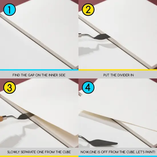 MEEDEN Watercolor Paper Block, 100% Cotton Watercolor Paper Pad of 20 Sheets, 140lb/300gms, Acid-Free Art Paper for Watercolor, Gouache, Ink and More, 9" x 12" Cold Press {4}