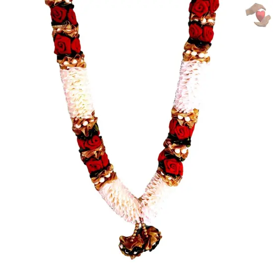 Pack of 2 Varmala for Wedding Artificial Mala for Bride and Groom Indian Milni Mala Wedding Garland Haar 24 Inch Muslim Punjabi Jaimala Nikkah {5}