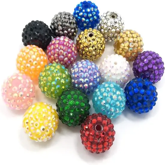 20mm Rhinestone Beads 50pcs Beaded Pens Beads {2}