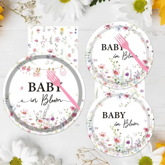Baby Shower Decorations Tableware Supplies {4}