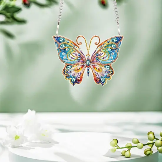 Hanging Pendant Diamond Painting Kit (Colorful Butterfly) {2}