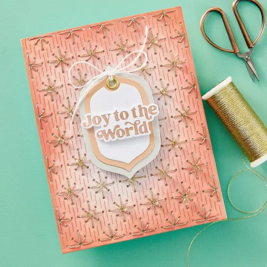 Spellbinders Etched Dies From Stitched Bright-Stitched Starfilled Background {5}