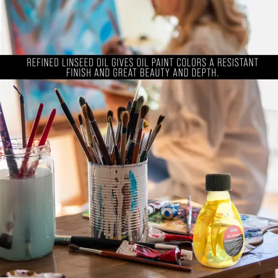 Refined Linseed Oil, 125ml / 4.2 Fluid Ounce Container {5}