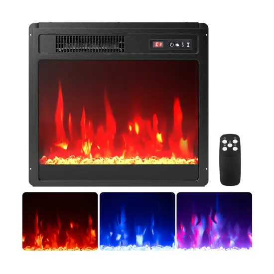 18 Inch Electric Fireplace Insert Fireplace Heater with Overheat Protection {1}