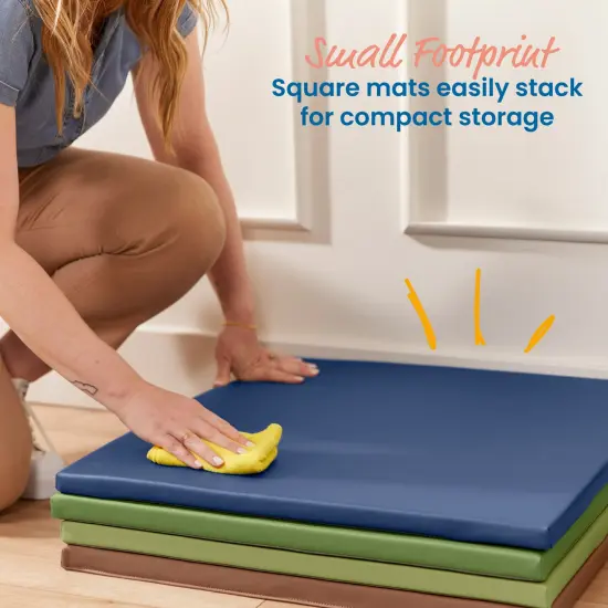 Play Patch Activity Mat Squares, Modular Playmat, 4-Pack Earthtone {4}