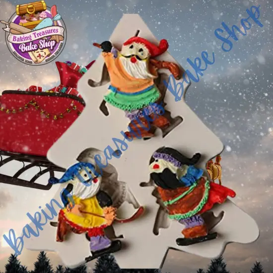 Christmas Santa Hockey Silicone Mold {3}