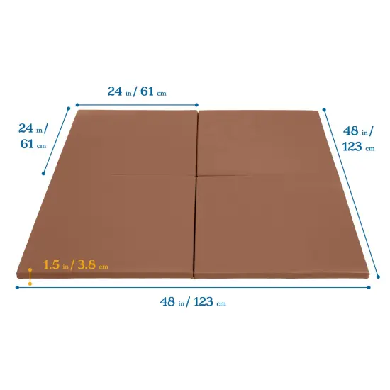 Play Patch Activity Mat Squares, Modular Playmat, 4-Pack Chocolate {2}