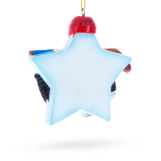 Hit the Ice Hockey Gear with Helmet and Stick Resin Christmas Ornament {4}