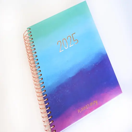 2025 Planner - Mini Signature Layout, Spiral Bound - "Cool Hues" (#508) {2}
