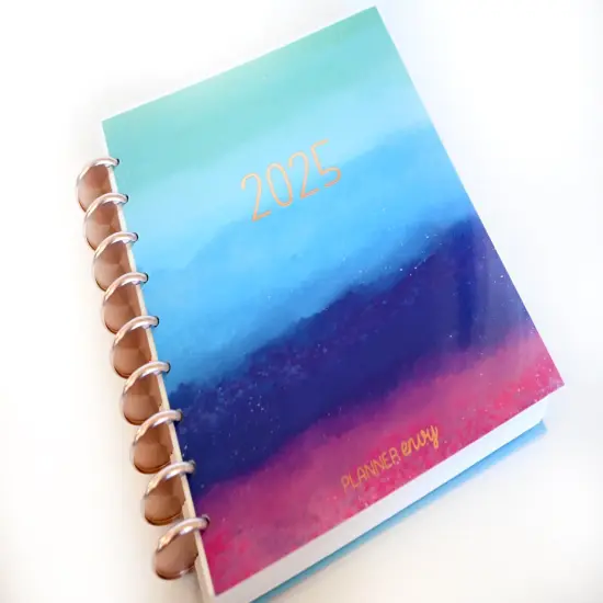 2025 Planner - Mini Horizontal Layout, Disc Bound - "Cool Hues" (#1008) {2}
