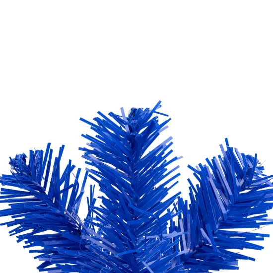 Northlight Pre-Lit Artificial Pine Christmas Garland - 9' - Royal Blue - Clear Lights {6}