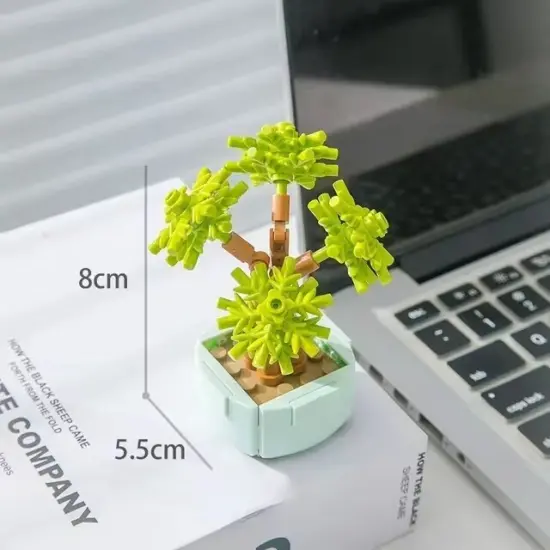 Ball Pine Building Brick Mini Potted Plant F07M9-12(104)-C1 {1}