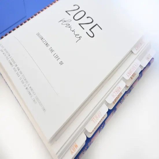 2025 Planner - Horizontal Layout, Spiral Bound - "Butterfly Doodles" (#109) {5}