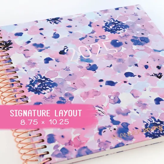 2025 Planner - Signature Layout, Spiral Bound - "Purple Hydrangea" (#212) {1}