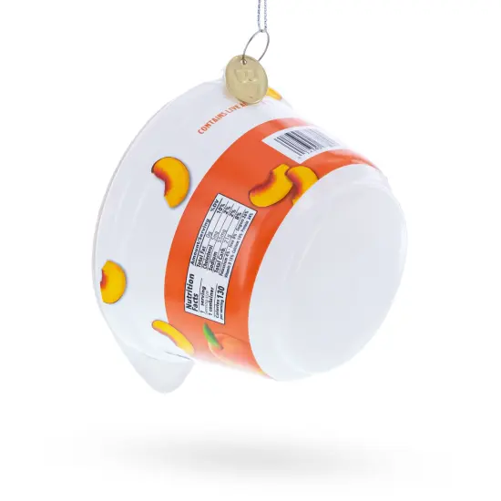 Peach Yogurt Glass Christmas Ornament {4}