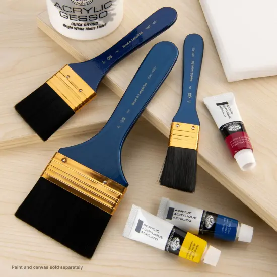 RSET-9351 | 3pc Black Taklon Flat Large Area Brush Set {4}