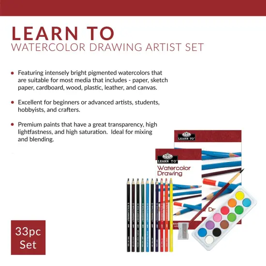 RSET-LT251 | Learn To&trade; 33pc Watercolor Drawing Art Set {3}