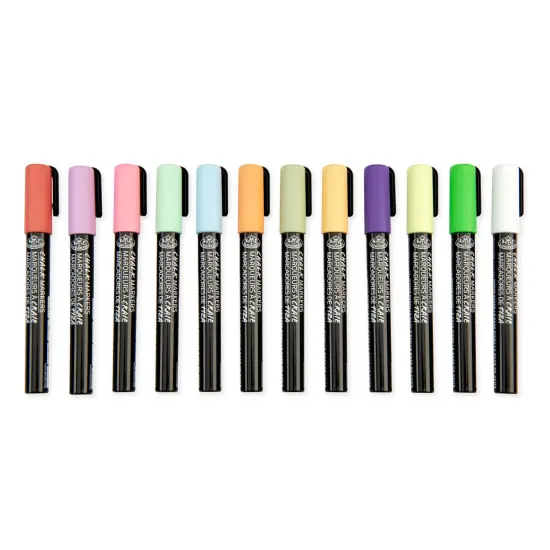 MARK-2806 | 12PC 2mm Primary Chalk Marker Set {3}