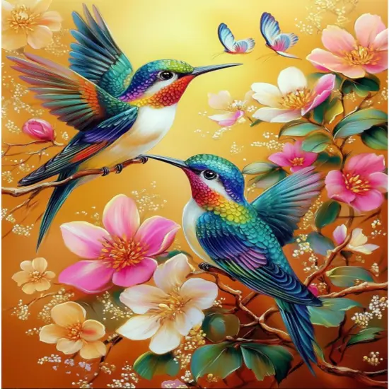 Hummingbird Diamond Art Kits 12x16 Inch {1}