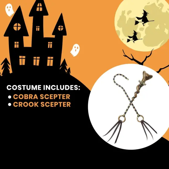 Egyptian Cobra/Pharaoh Scepters Costume Accessory Set {5}