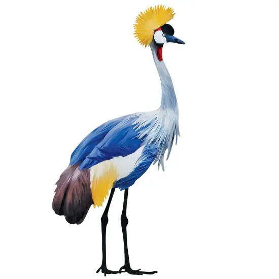 Collections Etc Realistic Grey Crowned Crane Outdoor Garden Stake {2}