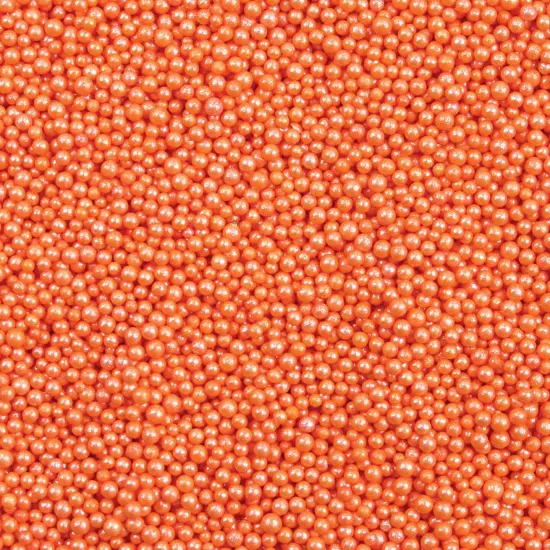 Krazy Sprinkles - Orange Pearl Mini Beads (1/2 Cup, 1x Jar) for Cakes, Ice Cream & Cookies {1}