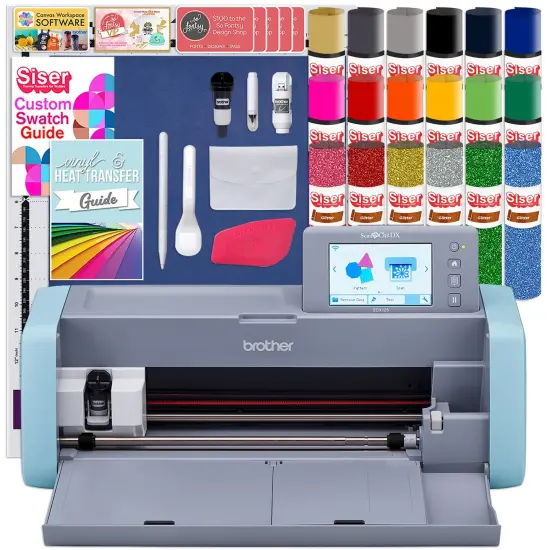 Brother ScanNCut SDX125e Wireless Machine w/ T-Shirt Vinyl Bundle {1}