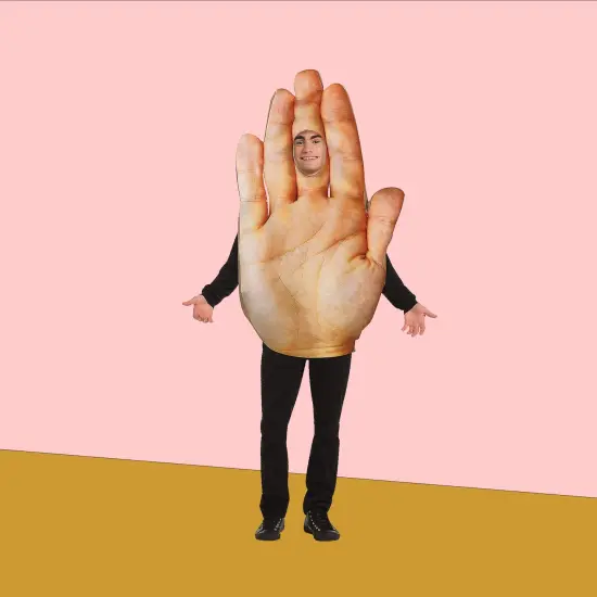 Funny Giant Hand Adult Costume for Halloween Parties Gags and Group Themes {3}