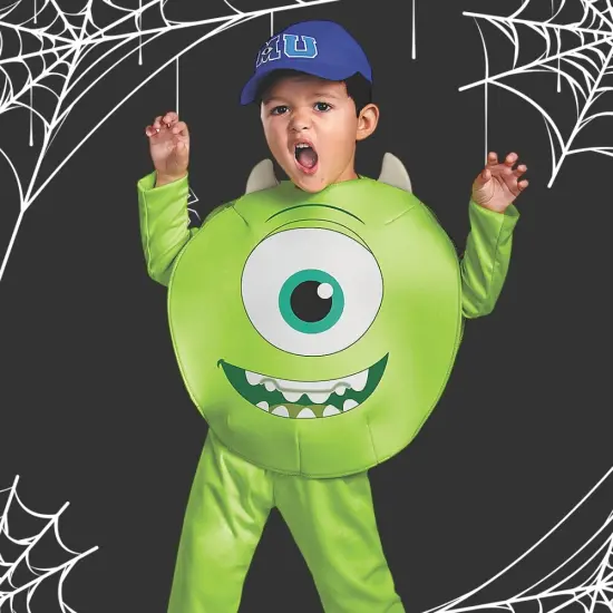 Boys Monsters University Mike Halloween Costume with Jumpsuit and Cap {1}