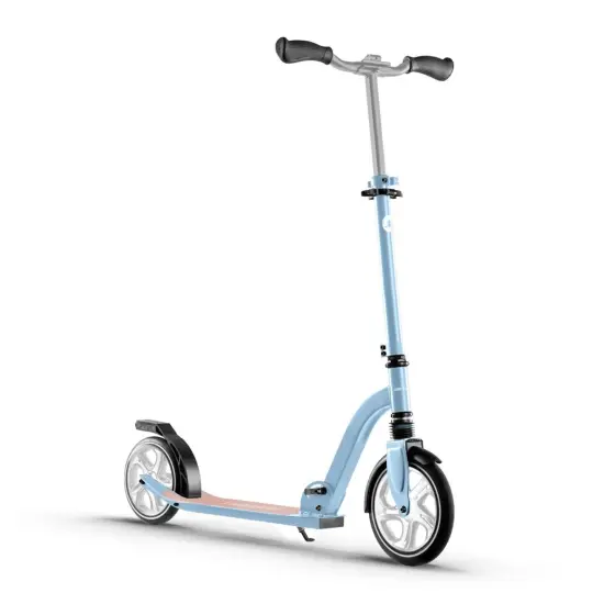 LaScoota Kick Scooter for Adults & Teens. Perfect for Ages 8-14 and Men & Women. Lightweight Foldable Adult Scooter Large Sturdy Wheels Blue {1}