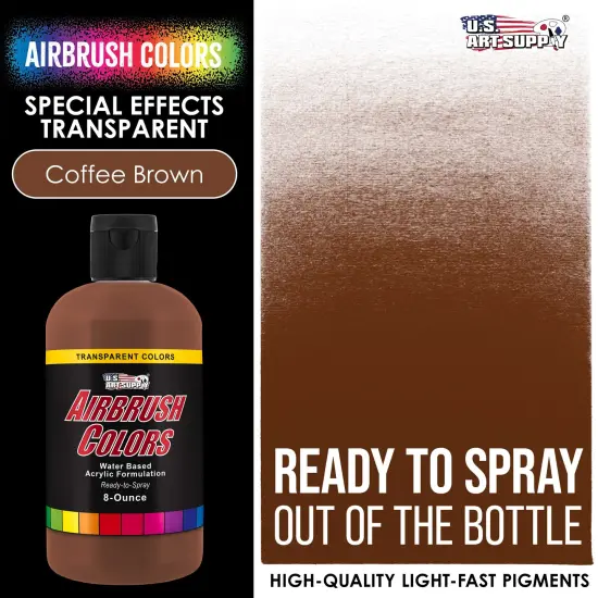 Coffee Brown, Transparent Acrylic Airbrush Paint, 8 oz. {2}