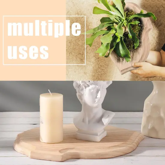 3 Pieces Unfinished Wooden Shield Plaque {4}