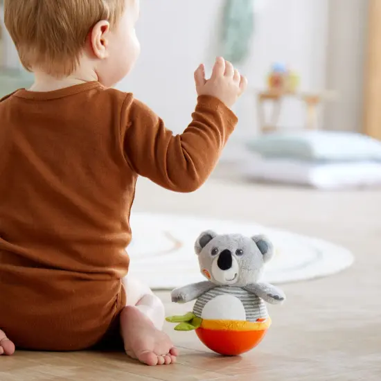 HABA Roly Poly Koala Wobbly Animal Chiming Baby Sensory Toys for Tummytime, Ideal Baby Toy for 6 Months+ Multicolor {4}