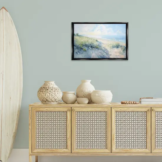 Stupell Industries Sunny Day At The Coast Floater Framed Canvas Wall Art Design by Gina Kelly {2}