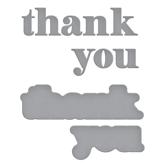 Spellbinders Etched Die From The Out And About Collection-Thank You {3}