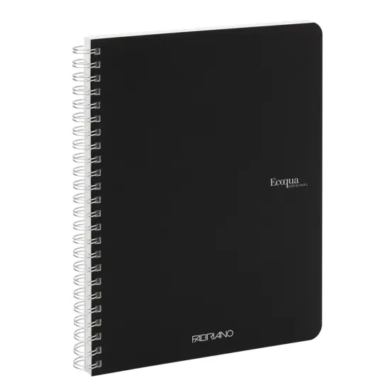 Fabriano Ecoqua Original Spiral-Bound Notebook, A5, 70 Sheets Black {4}