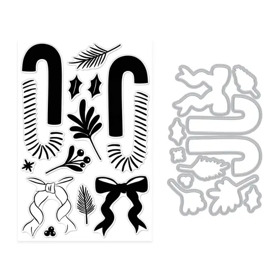 Hero Arts Stamp & Cut-Candy Cane Swag {2}