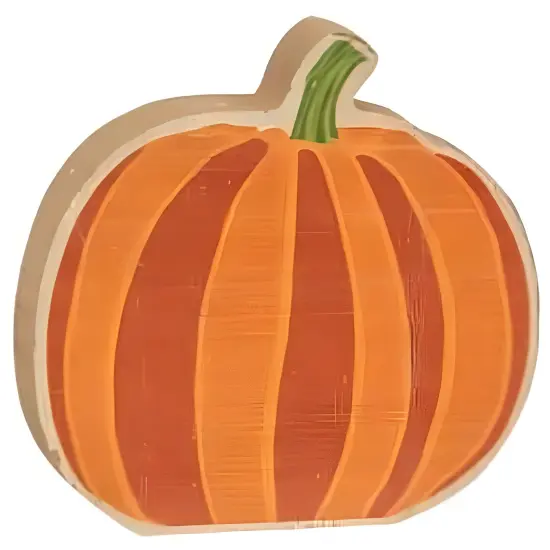 Wooden Pumpkin Sitters Set of 3 with Rustic Freestanding Fall Decor {3}