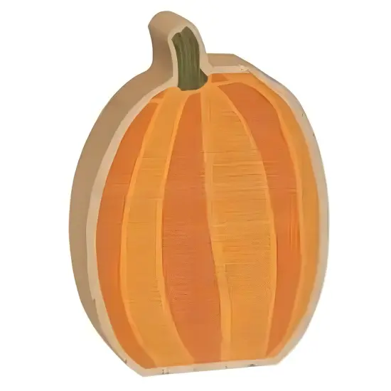 Wooden Pumpkin Sitters Set of 3 with Rustic Freestanding Fall Decor {2}